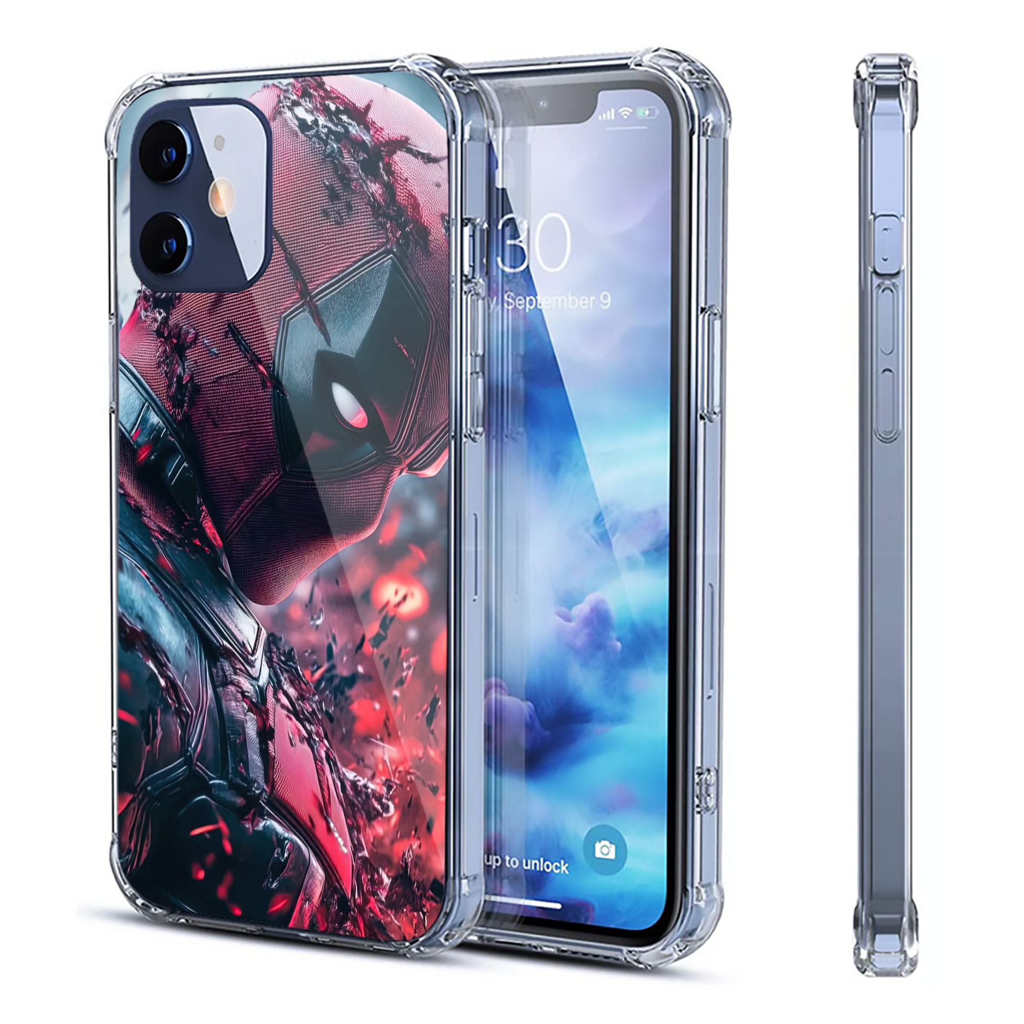 （画像用） Deadpool デッドプール 【iPhone 12シリーズ対応】透明スマホケース（クリアソフトケース）